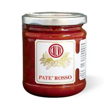 italiaanse antipasti-pate rosso - olio calvi - ligurie