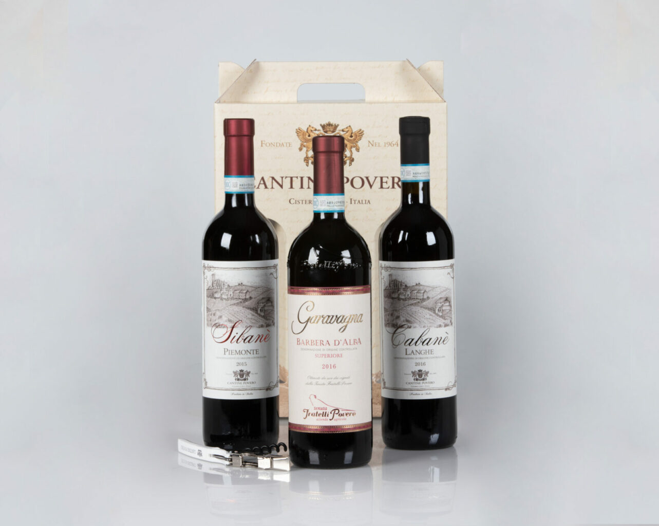 italiaanse geschenken - boxi di vino - cantine povero - piemonte