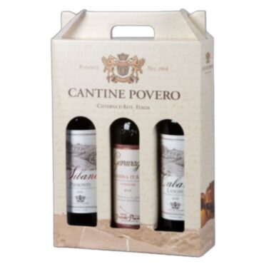 italiaanse geschenken - rode wijn - box di vino piemonte - cantine povero
